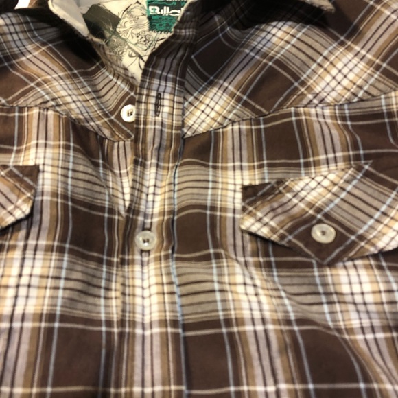 Billabong Mens Button down Plaid shirt Slim fit Large - Picture 3 of 9